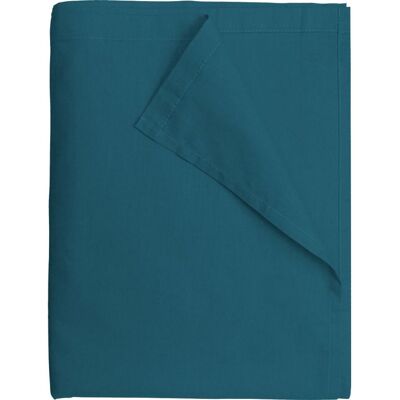 LE LINGE DE JULES Drap Plat 240x300 cm Bleu canard - 100% coton 57 Fils Bleu - Publicité LE LINGE DE JULES Drap Plat 240x300 cm Bleu canard - 100% coton 57 Fils Bleu - Publicité