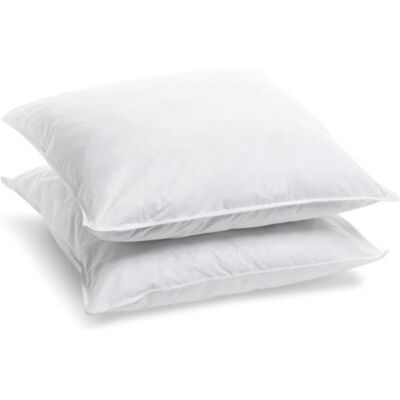 Lot de 2 Oreillers Confort Ferme 65x65 cm- Enveloppe 100% percale de coton - BLEU CALIN Blanc - Publicité Lot de 2 Oreillers Confort Ferme 65x65 cm- Enveloppe 100% percale de coton - BLEU CALIN Blanc - Publicité