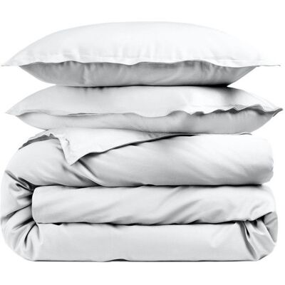 ALPES BLANC - Housse de couette Blanc 260x240 percale de coton 80 fils + Taies 65x65 – Fabriquée en Europe - Doux et résistant Blanc - Publicité ALPES BLANC - Housse de couette Blanc 260x240 percale de coton 80 fils + Taies 65x65 – Fabriquée en Europe - Doux et résistant Blanc - Publicité