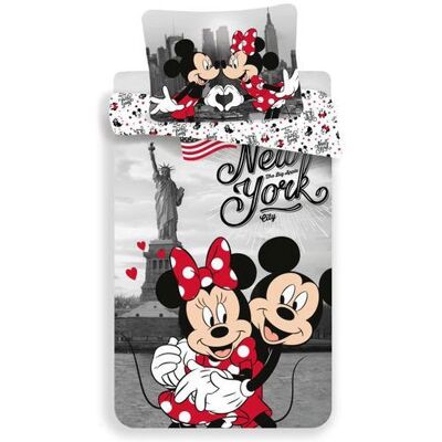 SlaapTextiel - Minnie Mickey Mouse New York - 140x200 - Publicité SlaapTextiel - Minnie Mickey Mouse New York - 140x200 - Publicité
