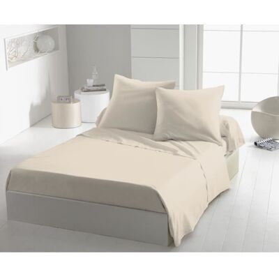 Drap plat - HOME LINGE PASSION - HP72097 - Microfibre 82 g - 240 x 300 cm - Beige ivoire Beige - Publicité Drap plat - HOME LINGE PASSION - HP72097 - Microfibre 82 g - 240 x 300 cm - Beige ivoire Beige - Publicité