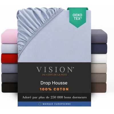 Vision Linge de lit Perle Grise - 90 x 190 cm - Coton - Publicité Vision Linge de lit Perle Grise - 90 x 190 cm - Coton - Publicité