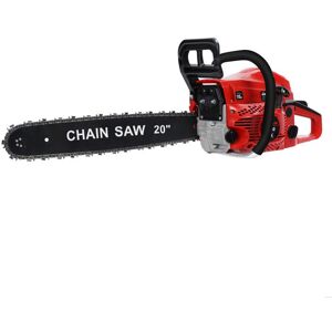 FIANAO Tronçonneuse à essence 58cc - Moteur 2 temps - 2200W - lame 510mm - longueur coupe 50cm - 7kg Rouge - Publicité FIANAO Tronçonneuse à essence 58cc - Moteur 2 temps - 2200W - lame 510mm - longueur coupe 50cm - 7kg Rouge - Publicité