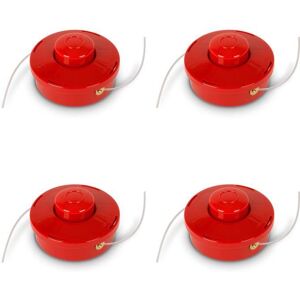 Tête de débroussailleuse EBERTH 4x - Coupe-fil automatique à impulsion - Filetage M10 x 125 Rouge - Publicité Tête de débroussailleuse EBERTH 4x - Coupe-fil automatique à impulsion - Filetage M10 x 125 Rouge - Publicité