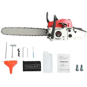 Tronçonneuse thermique 58cc - FLASIDU - 20 pouces - 2.4kw/3.2hp - 13000r/min - 260ml - 1 chaîne Rouge - Publicité Tronçonneuse thermique 58cc - FLASIDU - 20 pouces - 2.4kw/3.2hp - 13000r/min - 260ml - 1 chaîne Rouge - Publicité