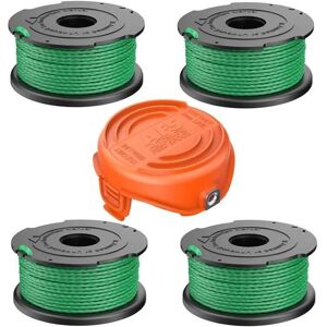 HANLIN Lot de 4 Bobines de Rechange pour BLACK+DECKER A6486-XJ Coupe-Bordures Avec1 Capuchon de Coupe 90583594 Vert vert TETE Vert - Publicité HANLIN Lot de 4 Bobines de Rechange pour BLACK+DECKER A6486-XJ Coupe-Bordures Avec1 Capuchon de Coupe 90583594 Vert vert TETE Vert - Publicité