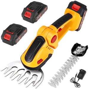 TTLIFE 2 en 1 Coupe Bordure sans Fil avec 2 Batterie 1500 MahTaille Haie Electrique avec 2 Lames Cisaille Sculpte-Haie à Gazon Jaune - Publicité TTLIFE 2 en 1 Coupe Bordure sans Fil avec 2 Batterie 1500 MahTaille Haie Electrique avec 2 Lames Cisaille Sculpte-Haie à Gazon Jaune - Publicité
