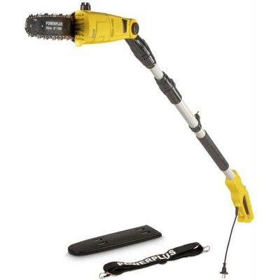 Tronçonneuse électrique téléscopique 2-en1 - POWERPLUS - POWXG1033 - 900 W - Guide de 300 mm Jaune - Publicité Tronçonneuse électrique téléscopique 2-en1 - POWERPLUS - POWXG1033 - 900 W - Guide de 300 mm Jaune - Publicité