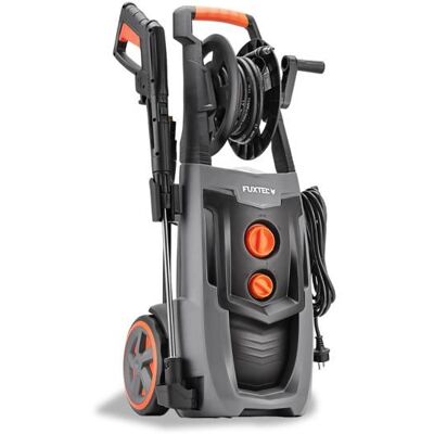 Nettoyeur Haute Pression FUXTEC FX-HDRP2500 2500W 195 bar 78 L/min 468 l/h enrouleur tuyau réservoir de nettoyage Noir - Publicité Nettoyeur Haute Pression FUXTEC FX-HDRP2500 2500W 195 bar 78 L/min 468 l/h enrouleur tuyau réservoir de nettoyage Noir - Publicité