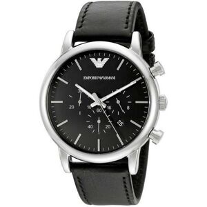 Montre - Armani - AR1828 - Cuir Noir - Ø 46 mm - Imperméabilité 5 atm Noir - Publicité Montre - Armani - AR1828 - Cuir Noir - Ø 46 mm - Imperméabilité 5 atm Noir - Publicité