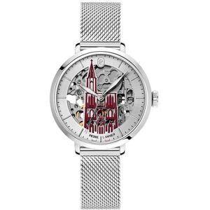 PIERRE LANNIER Montre Femme CATHEDRALE Argenté Cadran Argenté Bracelet Acier milanais Argenté 14 MM Gris - Publicité PIERRE LANNIER Montre Femme CATHEDRALE Argenté Cadran Argenté Bracelet Acier milanais Argenté 14 MM Gris - Publicité