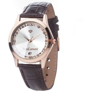 Yves Camani - 302-GRG - Montre Femme - Quartz Analogique - Bracelet Cuir Marron - Publicité Yves Camani - 302-GRG - Montre Femme - Quartz Analogique - Bracelet Cuir Marron - Publicité