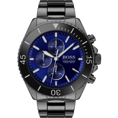 Hugo Boss-Montre Chronographe pour Homme à movement Quartz en Acier inoxydable 1513743 Noir - Publicité Hugo Boss-Montre Chronographe pour Homme à movement Quartz en Acier inoxydable 1513743 Noir - Publicité