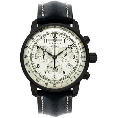Zeppelin - 7680-3 - Montre Bracelet - Hommes - Quartz - Chronographe - 100 Jahre Zeppelin Beige - Publicité Zeppelin - 7680-3 - Montre Bracelet - Hommes - Quartz - Chronographe - 100 Jahre Zeppelin Beige - Publicité