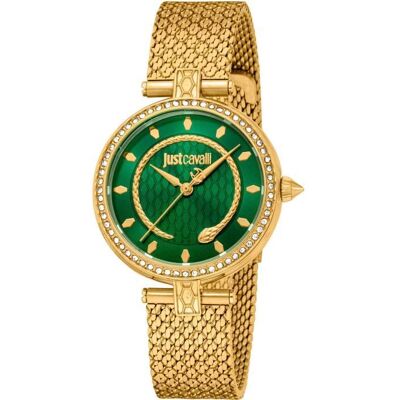 Montre - JUST CAVALLI - Glam Chic JC1L240M0035 - Quartz - Acier inoxydable - 32 mm - Vert Vert - Publicité Montre - JUST CAVALLI - Glam Chic JC1L240M0035 - Quartz - Acier inoxydable - 32 mm - Vert Vert - Publicité