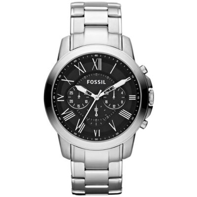 Montre - FOSSIL - Grant FS4736 - Cuir Noir - Étanchéité 5 ATM - Quartz Analogique Noir - Publicité Montre - FOSSIL - Grant FS4736 - Cuir Noir - Étanchéité 5 ATM - Quartz Analogique Noir - Publicité