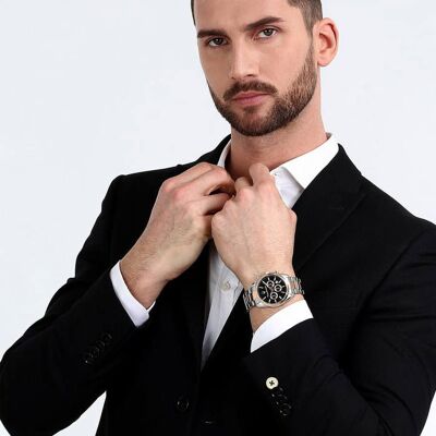 Montre Homme MASERATI ATTRAZIONE en Acier Bicolore Blanc - Publicité Montre Homme MASERATI ATTRAZIONE en Acier Bicolore Blanc - Publicité