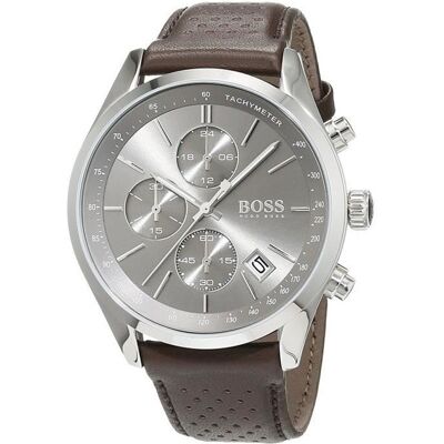 Montre - HUGO BOSS - 1513476 - Quartz - Cuir - Résistant à leau Gris - Publicité Montre - HUGO BOSS - 1513476 - Quartz - Cuir - Résistant à leau Gris - Publicité
