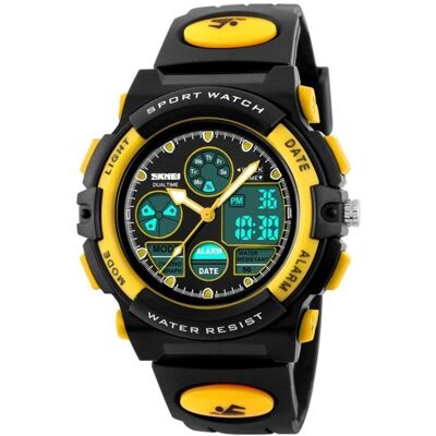 SHARPHY Montres Enfant Garcon Fille de Marque Sport etanche cadeau bracelet numerique - jaune Jaune - Publicité SHARPHY Montres Enfant Garcon Fille de Marque Sport etanche cadeau bracelet numerique - jaune Jaune - Publicité
