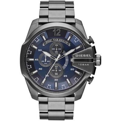 Montre - DIESEL - MEGA CHIEF DZ4329 - Chronographe - Acier inoxydable - Bleu - Publicité Montre - DIESEL - MEGA CHIEF DZ4329 - Chronographe - Acier inoxydable - Bleu - Publicité