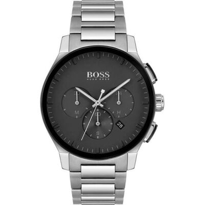 Hugo Boss - Montre Hommes - Quartz Chronographe - Bracelet Acier inoxydable Argent - 1513762 - Publicité Hugo Boss - Montre Hommes - Quartz Chronographe - Bracelet Acier inoxydable Argent - 1513762 - Publicité