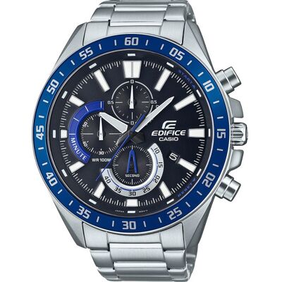 Montre en acier inoxydable CASIO EDIFICE Gris - Publicité Montre en acier inoxydable CASIO EDIFICE Gris - Publicité