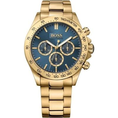 Montre Chronographe - Hugo Boss - 1513340 - Acier inoxydable - Cadran bleu - 10 ATM Bleu - Publicité Montre Chronographe - Hugo Boss - 1513340 - Acier inoxydable - Cadran bleu - 10 ATM Bleu - Publicité