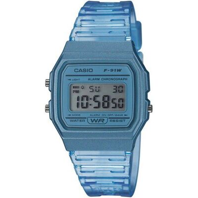 CASIO Collection Montre F-91WS-2EF chrono alarme calendrier auto Bleu - Publicité CASIO Collection Montre F-91WS-2EF chrono alarme calendrier auto Bleu - Publicité