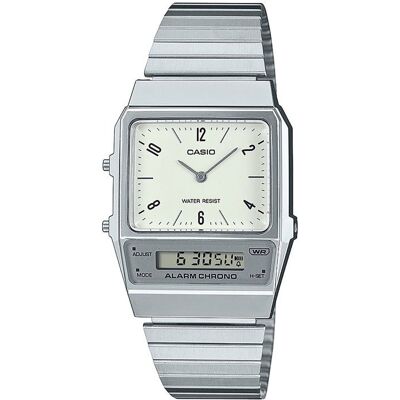 Montre - CASIO - AQ - Mixte - Blanc - Quartz - Digital Gris - Publicité Montre - CASIO - AQ - Mixte - Blanc - Quartz - Digital Gris - Publicité