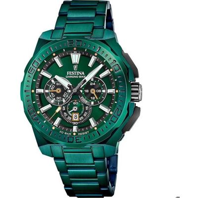 Montre - Acier Vert - Festina - F20730/1 Vert - Publicité Montre - Acier Vert - Festina - F20730/1 Vert - Publicité