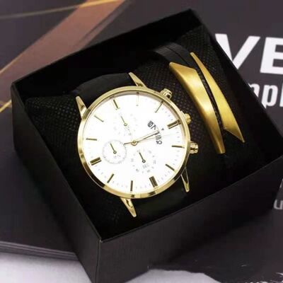 Montre Homme Quartz - RMEGA - B036 - Bracelet Cuir - Etanche 30m Noir - Publicité Montre Homme Quartz - RMEGA - B036 - Bracelet Cuir - Etanche 30m Noir - Publicité