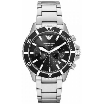 Montre - Armani - AR11360 - Acier inoxydable - Noir - 10 atm Noir - Publicité Montre - Armani - AR11360 - Acier inoxydable - Noir - 10 atm Noir - Publicité
