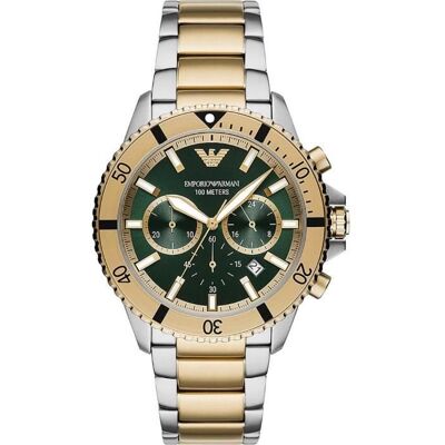Montre Emporio Armani Hommes AR11586 - Multicolore Acier inoxydable - 43mm - 10 bar - Publicité Montre Emporio Armani Hommes AR11586 - Multicolore Acier inoxydable - 43mm - 10 bar - Publicité