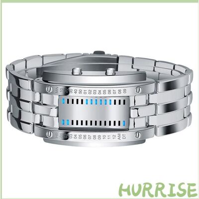 GAROSA HURRISE Montre binaire masculine HENS BINY Watch Sports Casual Blue Breylight Fashion Quartz bijoux bracelet Argent Grande Taille - Publicité GAROSA HURRISE Montre binaire masculine HENS BINY Watch Sports Casual Blue Breylight Fashion Quartz bijoux bracelet Argent Grande Taille - Publicité