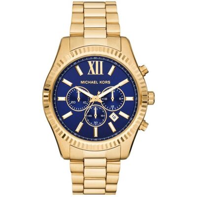 Montre Bracelet Homme - Michael Kors - MK9153 - Chronographe - Acier inoxydable - Étanchéité 10 ATM Bleu - Publicité Montre Bracelet Homme - Michael Kors - MK9153 - Chronographe - Acier inoxydable - Étanchéité 10 ATM Bleu - Publicité
