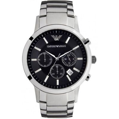 EMPORIO ARMANI Montre bracelet AR2434 - Homme - Quartz - Analogique - Acier - Argenté - Publicité EMPORIO ARMANI Montre bracelet AR2434 - Homme - Quartz - Analogique - Acier - Argenté - Publicité