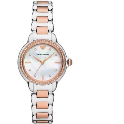 Montre Femme Emporio Armani - AR11569 - Multicolore Acier inoxydable - 5 Atm Blanc - Publicité Montre Femme Emporio Armani - AR11569 - Multicolore Acier inoxydable - 5 Atm Blanc - Publicité