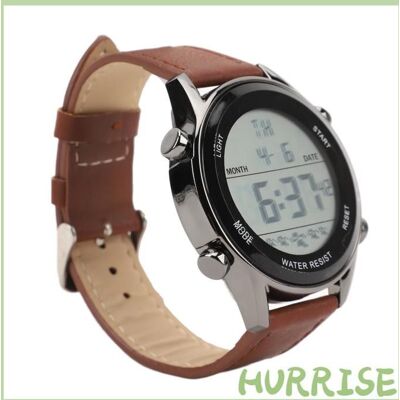 Garosa Montre de sport numérique pour hommes Montre De Sport Numérique Pour Homme Avec Double Affichage De lunettes montre Café - Publicité Garosa Montre de sport numérique pour hommes Montre De Sport Numérique Pour Homme Avec Double Affichage De lunettes montre Café - Publicité
