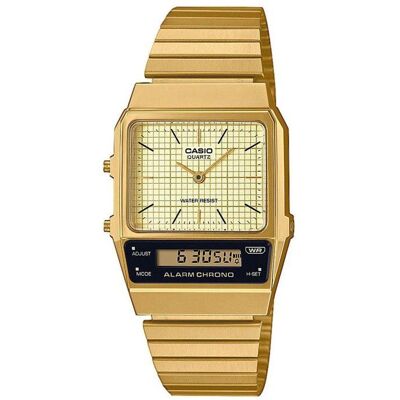 Montre - CASIO - AQ - Mixte - Doré - Quartz - Digital Jaune - Publicité Montre - CASIO - AQ - Mixte - Doré - Quartz - Digital Jaune - Publicité