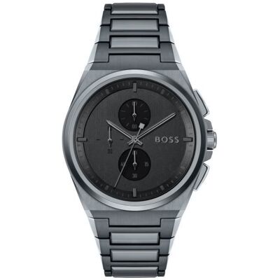 Montre BOSS Steer 1513996 Chronographe gris Gris - Publicité Montre BOSS Steer 1513996 Chronographe gris Gris - Publicité