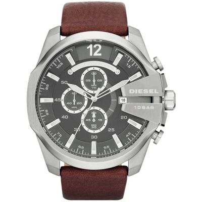 Montre - DIESEL - DZ4290 - Cuir Marron - Chronographe - Résistante 10 ATM Marron - Publicité Montre - DIESEL - DZ4290 - Cuir Marron - Chronographe - Résistante 10 ATM Marron - Publicité