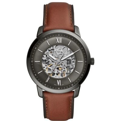 Montre - FOSSIL - Neutra Automatic - Boîtier 44 mm - Bracelet en Cuir - Mouvement Automatique Marron - Publicité Montre - FOSSIL - Neutra Automatic - Boîtier 44 mm - Bracelet en Cuir - Mouvement Automatique Marron - Publicité