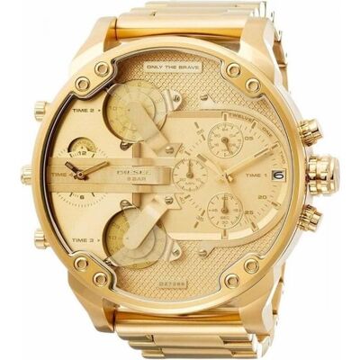 Montre - Diesel - Mr. Daddy 2.0 - Chronographe - Doré - Quartz - Analogique - Publicité Montre - Diesel - Mr. Daddy 2.0 - Chronographe - Doré - Quartz - Analogique - Publicité