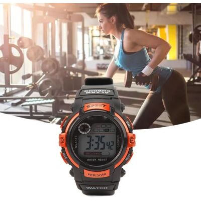 Montre de sport - SURENHAP - Modèle numérique - Étanche - Alarme - Affichage digital Noir - Publicité Montre de sport - SURENHAP - Modèle numérique - Étanche - Alarme - Affichage digital Noir - Publicité