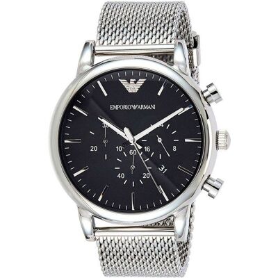 Montre Homme - EMPORIO ARMANI - AR1808 - Etanche 5 ATM - Quartz - Verre minéral Gris - Publicité Montre Homme - EMPORIO ARMANI - AR1808 - Etanche 5 ATM - Quartz - Verre minéral Gris - Publicité