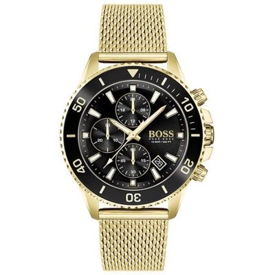 Montre Homme - HUGO BOSS - BLACK ATHLEISURE - Acier Jaune - Boîtier Rond - 45 mm Jaune - Publicité Montre Homme - HUGO BOSS - BLACK ATHLEISURE - Acier Jaune - Boîtier Rond - 45 mm Jaune - Publicité