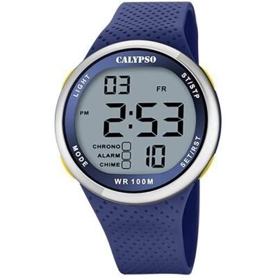 Montre - Calypso - K5785-3 - Étanchéité 10 ATM - Couleur Bleu - Diamètre 44 mm Bleu - Publicité Montre - Calypso - K5785-3 - Étanchéité 10 ATM - Couleur Bleu - Diamètre 44 mm Bleu - Publicité