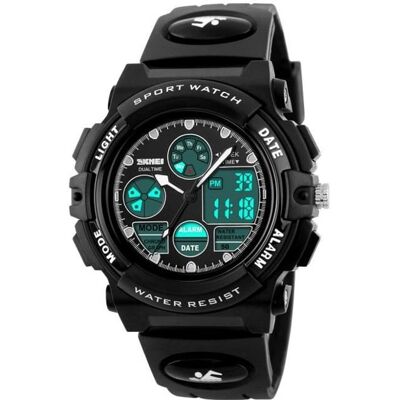 SHARPHY Montre Enfant Garcon Fille de Marque Sport etanche bracelet numerique - noir Noir - Publicité SHARPHY Montre Enfant Garcon Fille de Marque Sport etanche bracelet numerique - noir Noir - Publicité