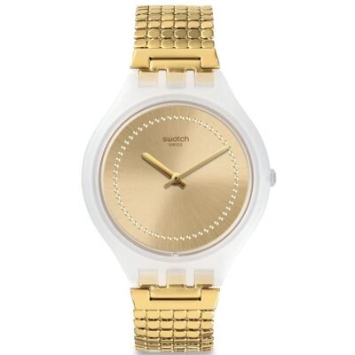 Montre - Swatch - SVOW104GA - Quartz - Analogique - Doré - Publicité Montre - Swatch - SVOW104GA - Quartz - Analogique - Doré - Publicité