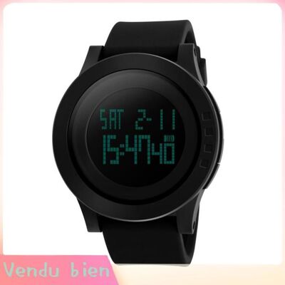 Garosa Veilleuse Montre numérique pour hommes et femmes chronomètre alarme montre lumineuse lunettes montre Noir - Publicité Garosa Veilleuse Montre numérique pour hommes et femmes chronomètre alarme montre lumineuse lunettes montre Noir - Publicité